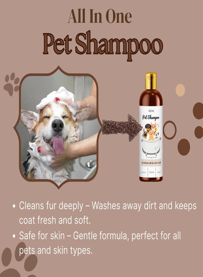 REGIIS Pet Shampoo Set with Tick and Flea Control & Deshedding Formula with 3 Grooming Brushes, Pack of 3 - Image 3